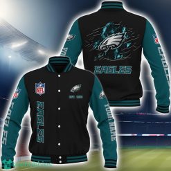 Philadelphia Eagles Team 3D Printed Baseball Jacket Custom Name Sport Jacket Product Photo 1