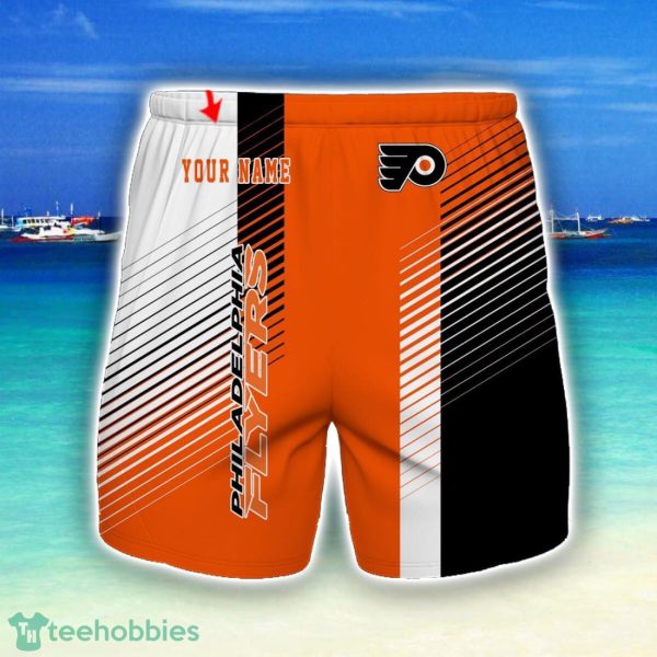Philadelphia Flyers Beach Shorts For Sport Fans Team Summer Gift Custom Name Product Photo 1