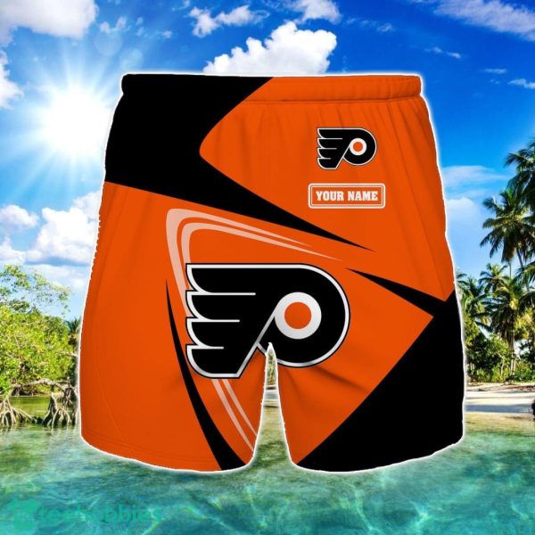 Philadelphia Flyers Logo Printed 3D Beach Shorts For Men Custom Name Summer Gift Ideas Product Photo 1