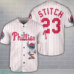 Philadelphia Phillies Lilo And Stitch Baseball Jersey Shirt Custom Name Number Team Gift Product Photo 1