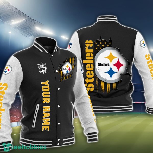 Pittsburgh Steelers 3D Baseball Jacket Trending Sport Gift For Fans Product Photo 1