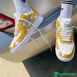 Pittsburgh Steelers Brush Pattern Air Force Shoes Men Women Sneakers AF1 Sneakers Product Photo 2