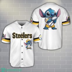 Pittsburgh Steelers Lilo And Stitch Baseball Jersey Shirt Limited For Fans Product Photo 1