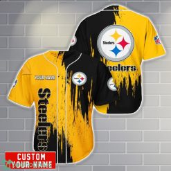 Pittsburgh Steelers Personalized Name 3D Baseball Jersey Shirt Gift For Sport Season Product Photo 1