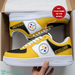 Pittsburgh Steelers Personalized Shoes Air Force 1 Shoes Yellow White Product Photo 2