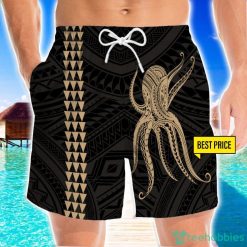 Polynesian Octopus 3D Beach Shorts For Men Gift Summer Gift Product Photo 1