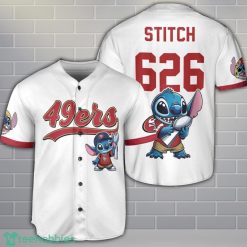 San Francisco 49ers Lilo And Stitch Champions Baseball Jersey Shirt Custom Name Number Team Gift Product Photo 1