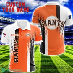 San Francisco Giants Team Striped Style 3D Printed Polo SHirt For Fans Custom Name Product Photo 1