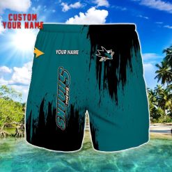San Jose Sharks 3D Shorts All printing Beach Shorts Custom Name For Fans Product Photo 1