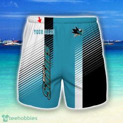 San Jose Sharks Beach Shorts For Sport Fans Team Summer Gift Custom Name Product Photo 1