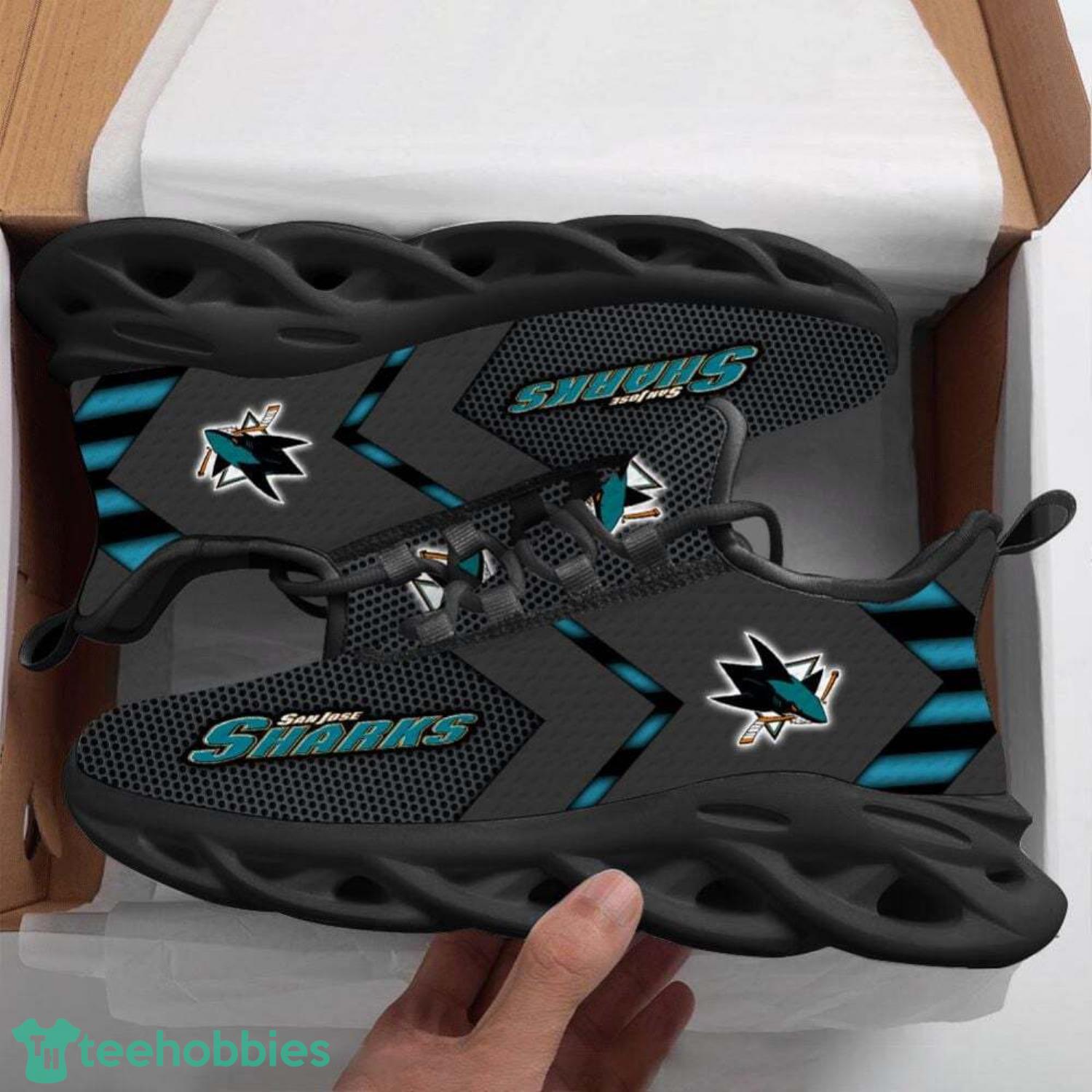San Jose Sharks Team Sneakers Limited Max Soul Shoes Running Gift Shoes image San Jose Sharks Team Sneakers Limited Max Soul Shoes Running Gift Shoes Product Photo 1