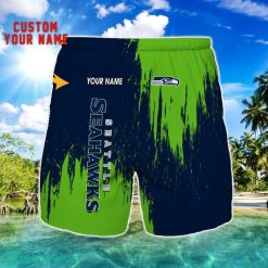 Seattle Seahawks 3D Shorts All printing Beach Shorts Custom Name For Fans Product Photo 1