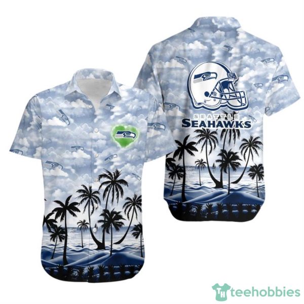 Seattle Seahawks Coconut Palms Limited Edition Hawaii Shirt Summer Beach Shirt Product Photo 1