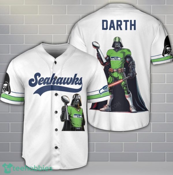 Seattle Seahawks Darth Vader 3D Baseball Jersey Shirt Product Photo 1