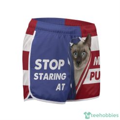 Siamese Cat Stop Staring At My Pussy Funny Style 3D Beach Shorts For Men Gift Summer Gift Product Photo 2