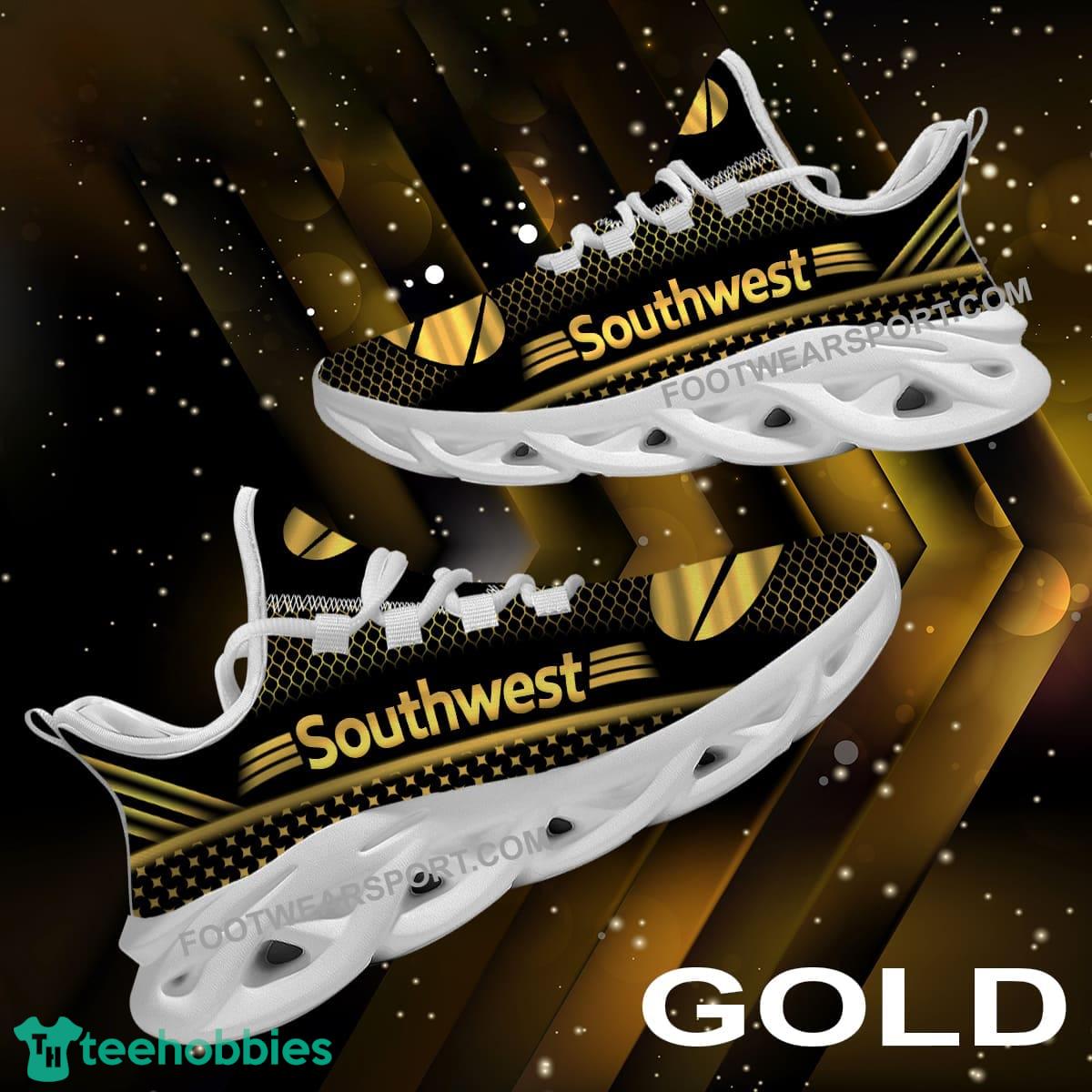 Southwest Airlines Max Soul Shoes Gold Sport Sneaker High-quality For Fans Gift - Southwest Airlines Max Soul Shoes Gold Sport Sneaker High-quality For Fans Gift
