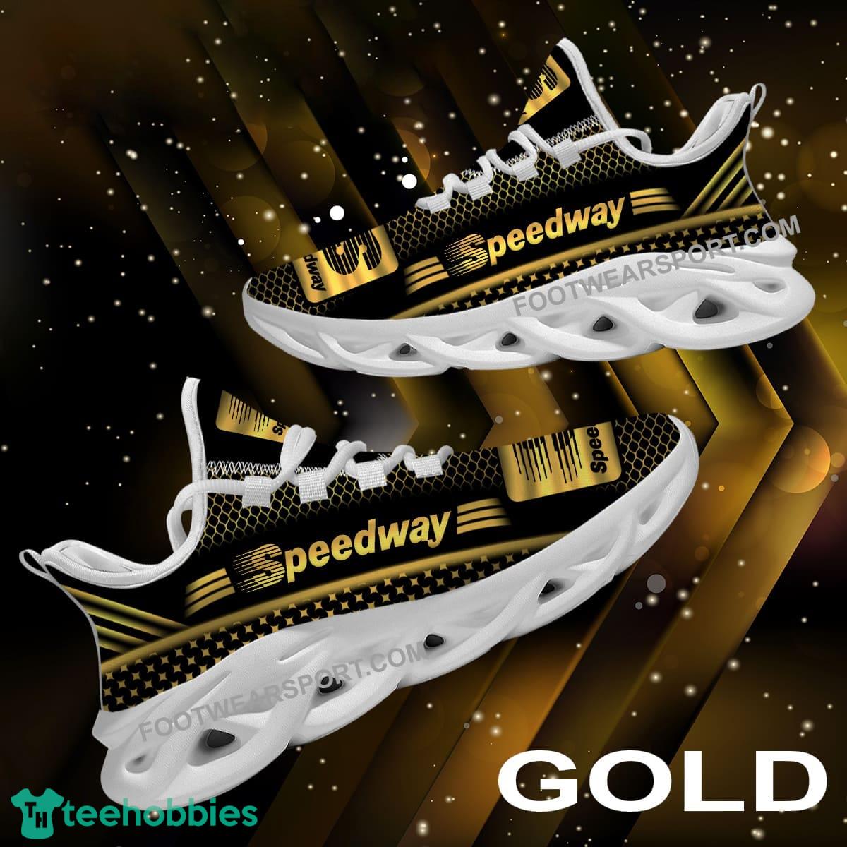 Speedway Max Soul Shoes Gold Running Sneaker Luxury For Fans Gift - Speedway Max Soul Shoes Gold Running Sneaker Luxury For Fans Gift