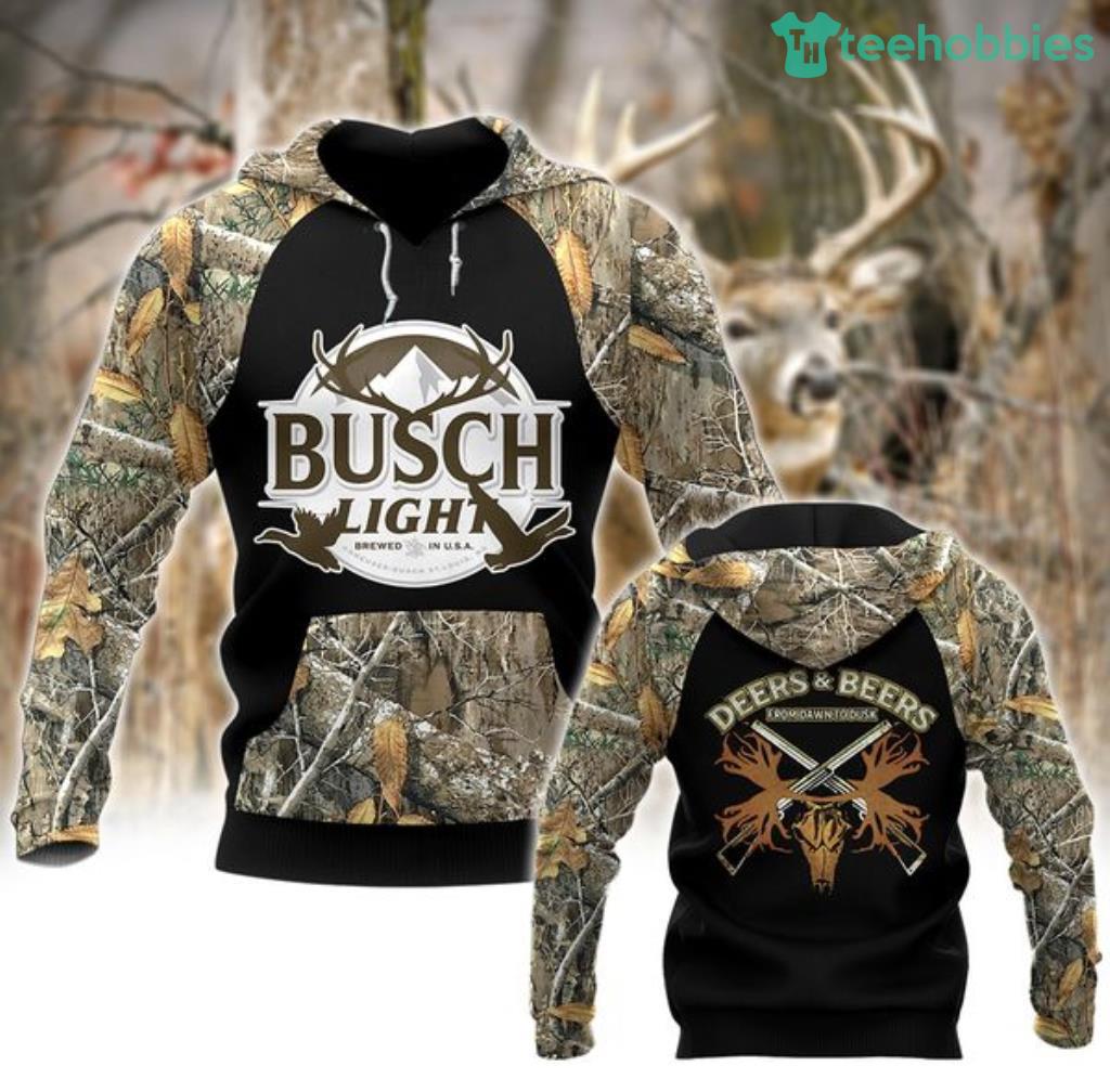 Ua Busch Light Deer & Beer From Dawn To Dusk Hunting Hoodie Coll 3D Alll Over Printed Classic Style Gift For Men And Women Product Photo 1