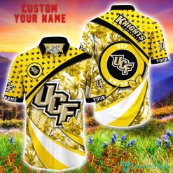 UCF Knights Custom Name Floral Hawaiian Shirt Summer 3D Beach Shirt Product Photo 1