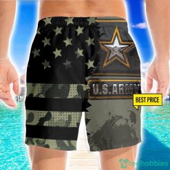 US Army Veteran Metal Star 3D Beach Shorts For Men Gift Summer Gift Product Photo 2