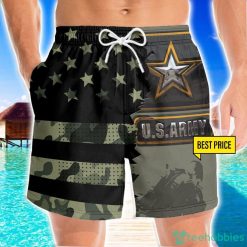 US Army Veteran Metal Star 3D Beach Shorts For Men Gift Summer Gift Product Photo 1