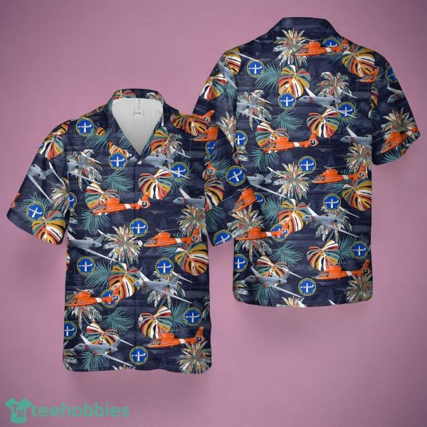 US Coast Guard Air Station Washington MH-65 Dolphin And C-37A Hawaiian Shirt Men Women Product Photo 1