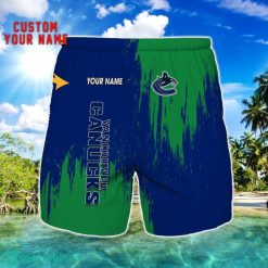 Vancouver Canucks 3D Shorts All printing Beach Shorts Custom Name For Fans Product Photo 1