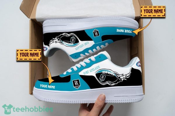 Port Adelaide Power Air Force Shoes Custom Name Men Women Gift AF1 Shoes Product Photo 1