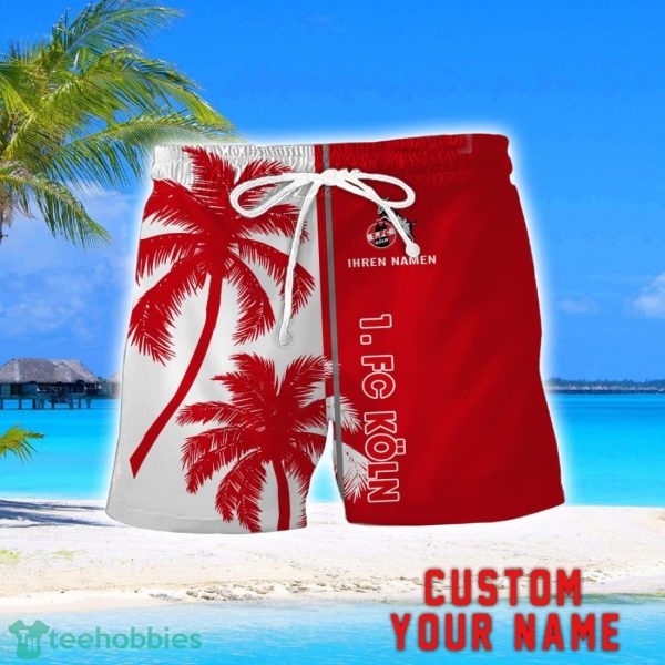 1. FC Koln Coconut Pattern Hawaiian Shirt And Shorts Personalized Name Unique Gift For Summer Product Photo 2