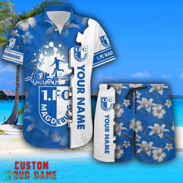 1. FC Magdeburg Tropical Combo Hawaiian Shirt And Shorts Personalized Name For Fans Product Photo 1