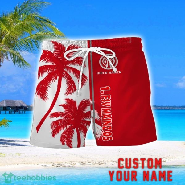 1. FSV Mainz 05 Coconut Pattern Hawaiian Shirt And Shorts Personalized Name Unique Gift For Summer Product Photo 2