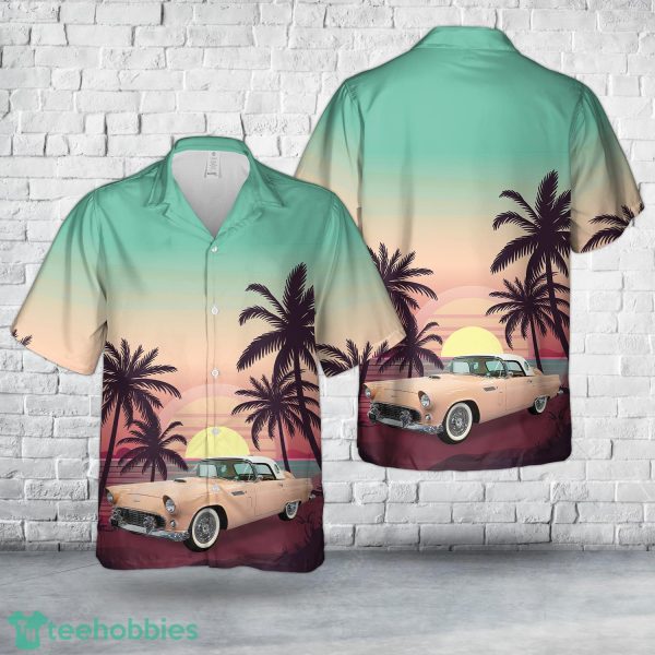 1956 Ford Thunderbird Buckskin Tan 3D Hawaiian Shirt Beach Team Gift Product Photo 1