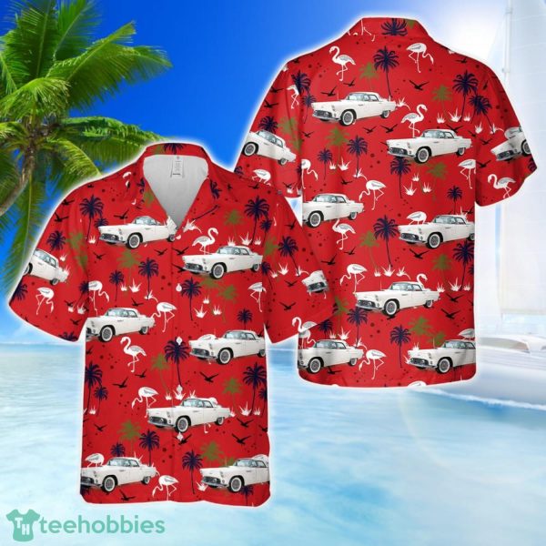 1956 Ford Thunderbird Colonial White 3D Hawaiian Shirt Beach Team Gift Product Photo 1