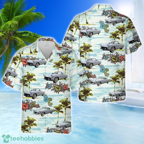 1956 Ford Thunderbird Navajo Gray 3D Hawaiian Shirt Beach Team Gift Product Photo 1
