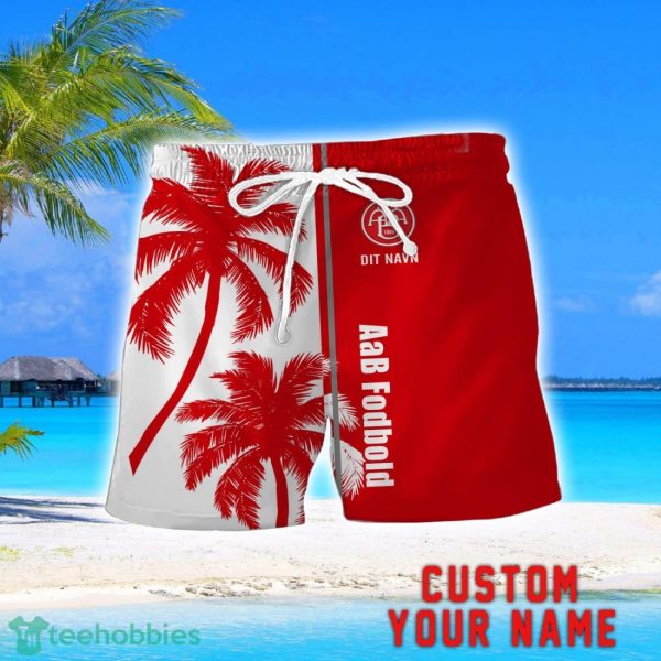 AaB Fodbold Coconut Pattern Hawaiian Shirt And Shorts Personalized Name Unique Gift For Summer Product Photo 2