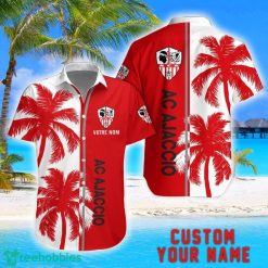 AC Ajaccio Coconut Pattern Hawaiian Shirt And Shorts Personalized Name Unique Gift For Summer Product Photo 1