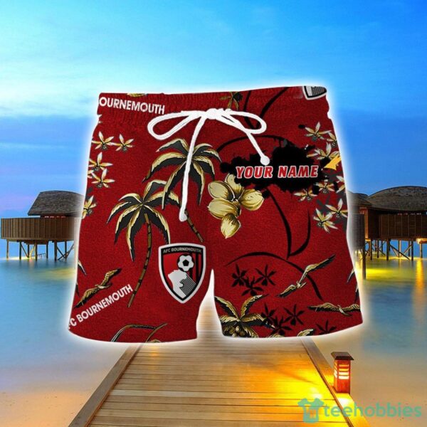 A.F.C. Bournemouth 3D Hawaiian Shirt And Shorts Custom Name Beach Shirt Product Photo 2