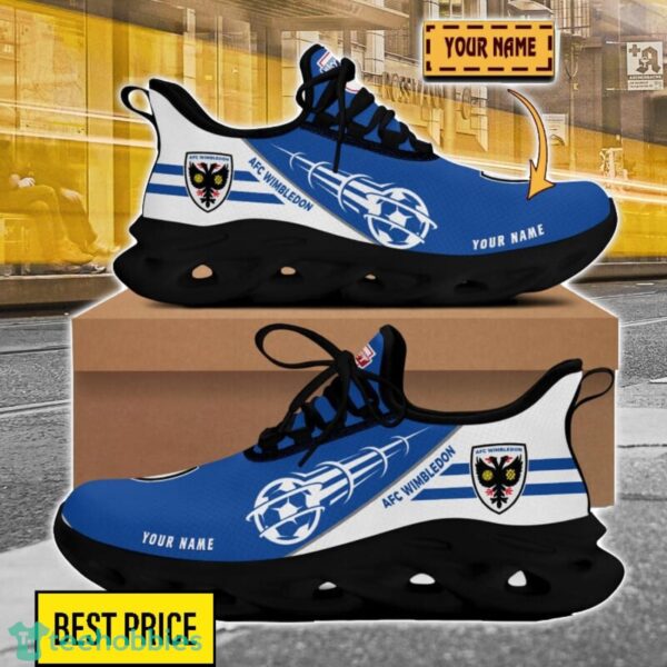 AFC Wimbledon Custom Name Sneakers Limited Max Soul Shoes For Men Women Product Photo 2