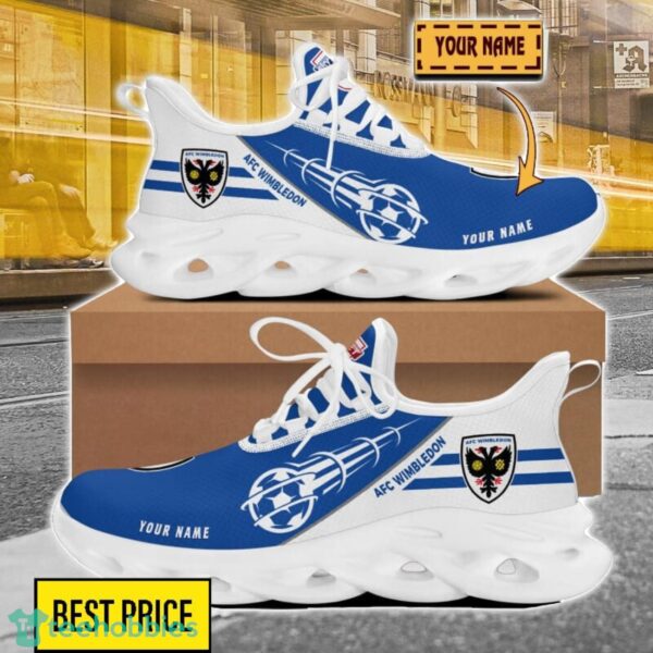 AFC Wimbledon Custom Name Sneakers Limited Max Soul Shoes For Men Women Product Photo 1