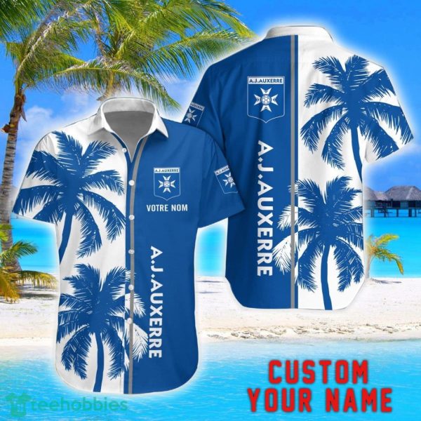 AJ Auxerre Coconut Pattern Hawaiian Shirt And Shorts Personalized Name Unique Gift For Summer Product Photo 1