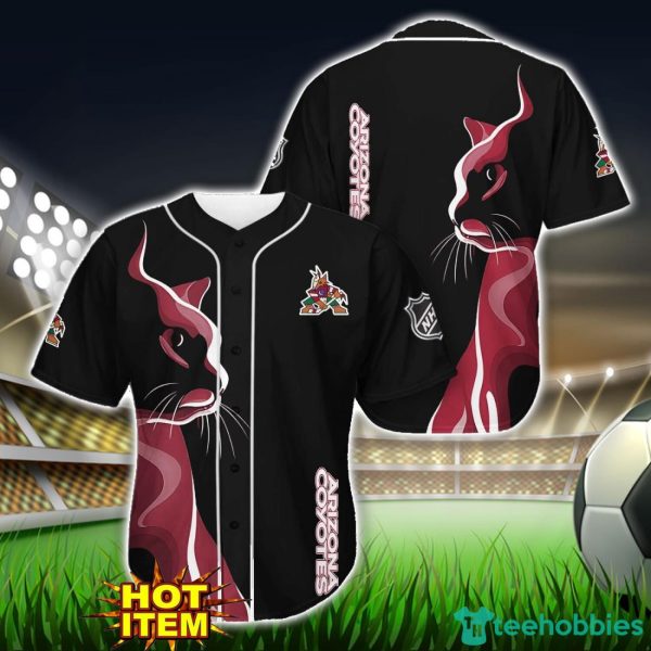Arizona Coyotes Black Baseball Jersey Shirt For Fans Product Photo 1