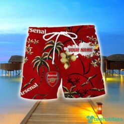 Arsenal F.C. 3D Hawaiian Shirt And Shorts Custom Name Beach Shirt Product Photo 2