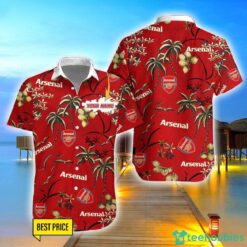 Arsenal F.C. 3D Hawaiian Shirt And Shorts Custom Name Beach Shirt Product Photo 1