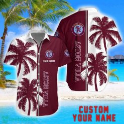 Aston Villa Coconut Pattern Hawaiian Shirt And Shorts Personalized Name Unique Gift For Summer Product Photo 1