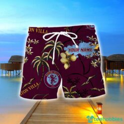 Aston Villa F.C 3D Hawaiian Shirt And Shorts Custom Name Beach Shirt Product Photo 2