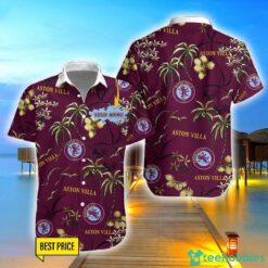Aston Villa F.C 3D Hawaiian Shirt And Shorts Custom Name Beach Shirt Product Photo 1
