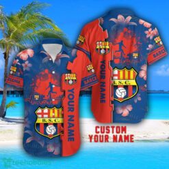 Barcelona Tropical Combo Hawaiian Shirt And Shorts Personalized Name For Fans Product Photo 2