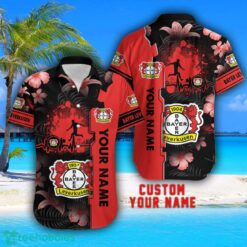 Bayer Leverkusen Tropical Combo Hawaiian Shirt And Shorts Personalized Name For Fans Product Photo 2