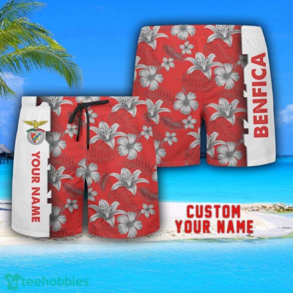 Benfica Tropical Combo Hawaiian Shirt And Shorts Personalized Name For Fans Product Photo 3
