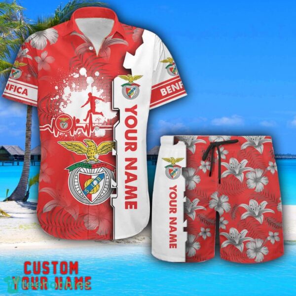 Benfica Tropical Combo Hawaiian Shirt And Shorts Personalized Name For Fans Product Photo 1